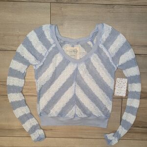 We The Free By Free People Light Lilac Knit Sweater